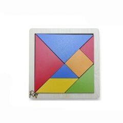 Montessori 7 Parça Eğitici Ahşap Mini Tangram Zeka Oyunu